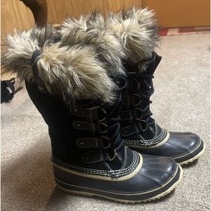 Sorel Women's Joan of Arctic NL1540-010 Fur Waterproof Snow Duck Boots Size 8